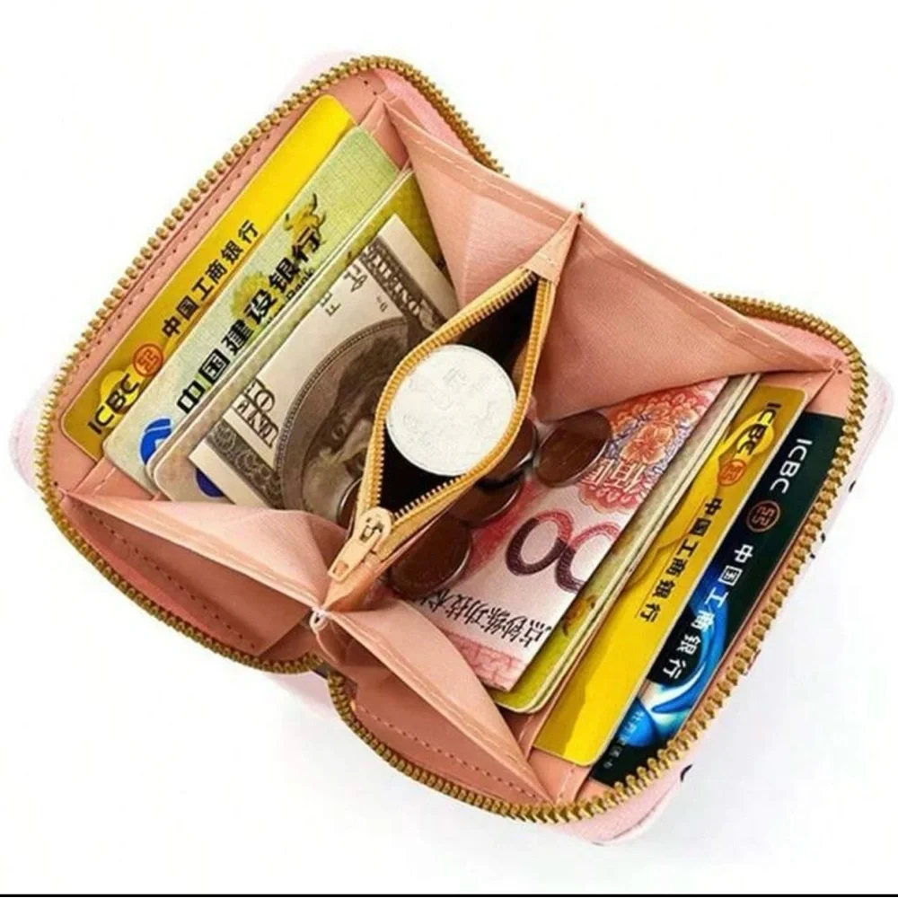 Hello Kitty fashion Wallet coin card round zip wallet Bag Cartoon Cat Cute New